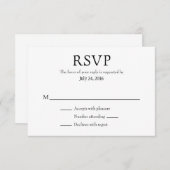 Cartes RSVP simples de mariage (Devant / Derrière)
