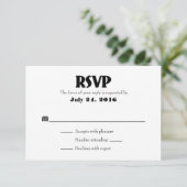 Cartes RSVP simples de mariage (Debout devant)