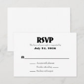 Cartes RSVP simples de mariage (Devant / Derrière)