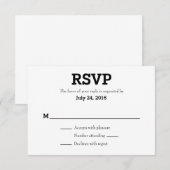 Cartes RSVP simples de mariage (Devant / Derrière)