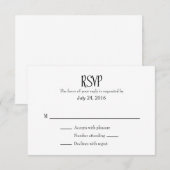 Cartes RSVP simples de mariage (Devant / Derrière)