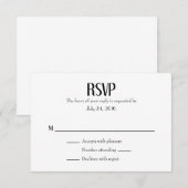 Cartes RSVP simples de mariage (Devant / Derrière)