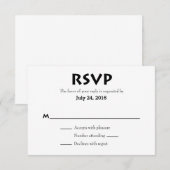 Cartes RSVP simples de mariage (Devant / Derrière)