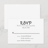 Cartes RSVP simples de mariage (Devant / Derrière)