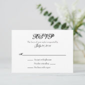 Cartes RSVP simples de mariage (Debout devant)