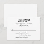 Cartes RSVP simples de mariage (Devant / Derrière)