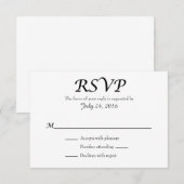 Cartes RSVP simples de mariage (Devant / Derrière)