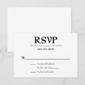 Cartes RSVP simples de mariage (Devant / Derrière)