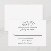 Cartes RSVP simples de mariage (Devant / Derrière)