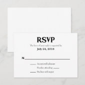Cartes RSVP simples de mariage (Devant / Derrière)