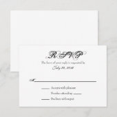 Cartes RSVP simples de mariage (Devant / Derrière)