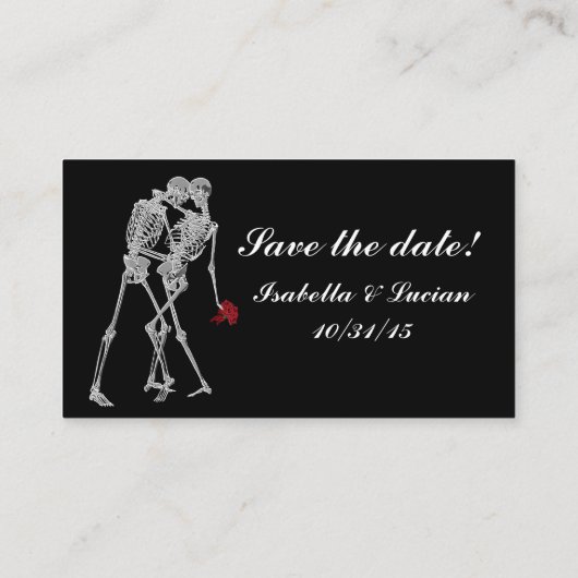 Cartes RSVP Skeleton Bride et Groom (Dos)