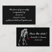 Cartes RSVP Skeleton Bride et Groom (Devant / Derrière)