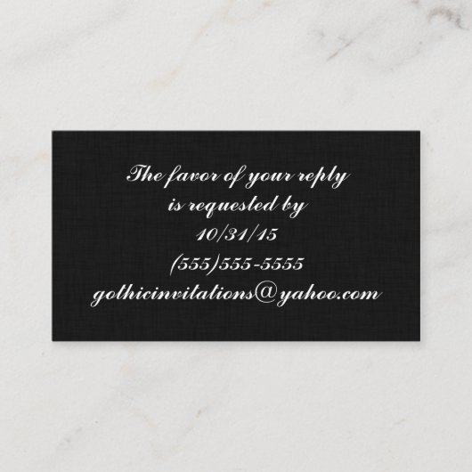 Cartes RSVP Skeleton Bride et Groom (Devant)