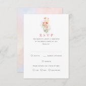 Cartes RSVP Soft Pastel Fleurs sauvages de mariage (Devant / Derrière)