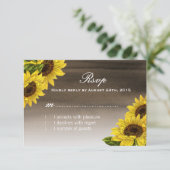 Cartes RSVP Sunflower Watercolor (Debout devant)