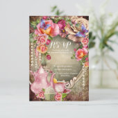 Cartes RSVP Tea Party (Debout devant)
