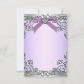 Cartes RSVP tout usage violet (Dos)