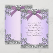 Cartes RSVP tout usage violet (Devant / Derrière)