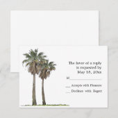 Cartes RSVP Tropical Palm Trees (Devant / Derrière)