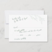 Cartes RSVP vert botanique manuscrites (Devant)