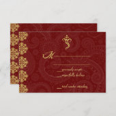 Cartes RSVP Vinayaka Wedding (Devant / Derrière)