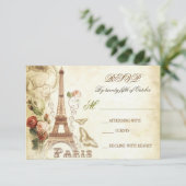 Cartes RSVP vintages mariages - PARIS FRANCE (Debout devant)