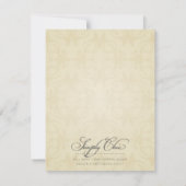 Cartes RSVP Vintages Ornées (Dos)