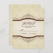 Cartes RSVP Vintages Ornées (Devant / Derrière)