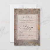 Cartes RSVP vintages Toscane Damask Élégantes (Dos)