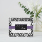 cartes rsvp violet, noir et blanc (Debout devant)