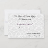 cartes rsvp violet, noir et blanc standard 3,5 x 5 (Dos)