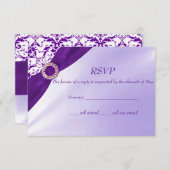 Cartes RSVP violettes (Devant / Derrière)