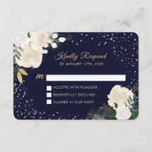 Cartes RSVP Woodland d'hiver