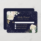 Cartes RSVP Woodland d'hiver (Devant / Derrière)