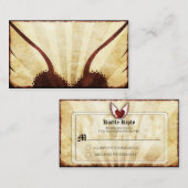 Cartes RSVPCards Rouge à ailes en tatouage (Devant / Derrière)