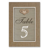 Cartes Rustic Burlap Mariage (Dos)