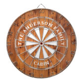 Cartes Rustique en bois foncé Nom de famille Cible (Devant)