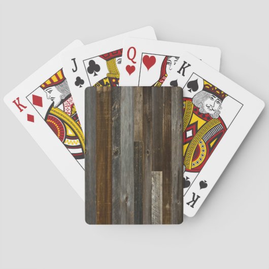 Cartes Rustiques De Jeu En Bois (dos)