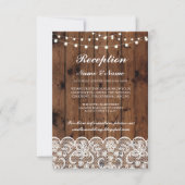 Cartes Rustiques De Réception De Mariage Lumières (Devant)