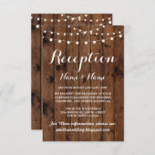Cartes Rustiques De Réception De Mariage Lumières  (Devant / Derrière)
