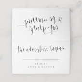 Cartes Rustiques Mariage Lieu L'aventure commence (Extérieur déplié)