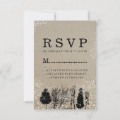 CARTES RUSTIQUES RSVP D'ARBRE D'HIVER (Devant)