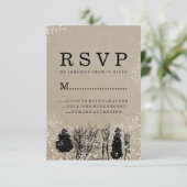 CARTES RUSTIQUES RSVP D'ARBRE D'HIVER (Debout devant)
