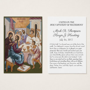 Cartes sacrées de mariage de rite pascal orthodoxe