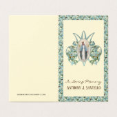 Cartes sacrées du mémorial funéraire catholique (Extérieur déplié)