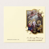 Cartes sacrées du mémorial funéraire catholique (Extérieur déplié)