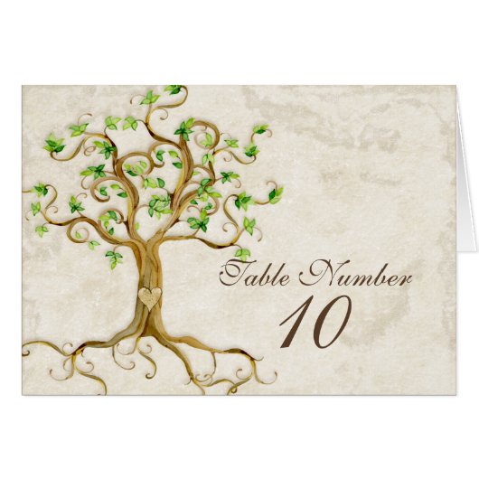 Cartes sages de nombre Antiqued par racines de (Devant Horizontal)