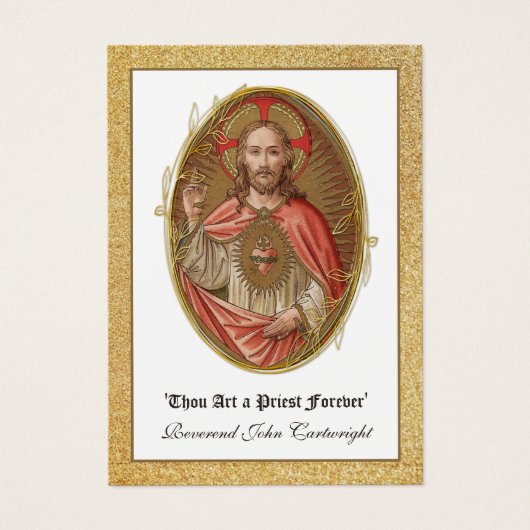 CARTES SAINES DE L'ORDINATION DU PRIÊTRE CATHOLIQU (Devant)