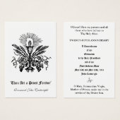 CARTES SAINES DE L'ORDINATION DU PRIÊTRE CATHOLIQU (Devant & derrière)